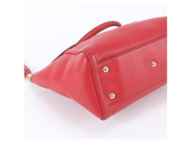 Borsa a tracolla in pelle Gucci Soho Tassel Rosso - vista 6