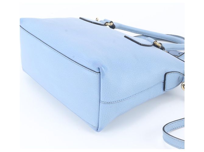 Gucci Interlocking G Leder 2-Way Schultertasche Blau - Ansicht 5