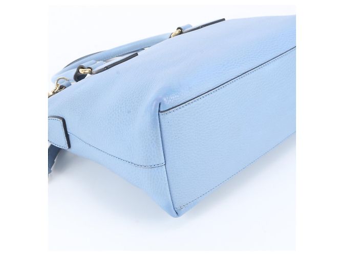 Gucci Interlocking G Leder 2-Way Schultertasche Blau - Ansicht 6
