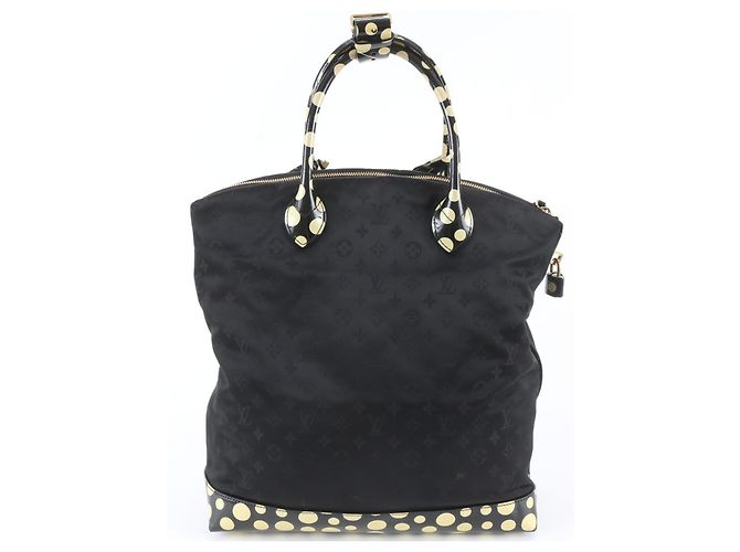 Borsa Tote Louis Vuitton x Yayoi Kusama Dot Infinity Lockit MM Nero Giallo - vista 3