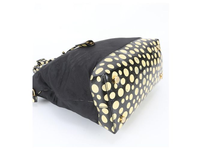Borsa Tote Louis Vuitton x Yayoi Kusama Dot Infinity Lockit MM Nero Giallo - vista 4