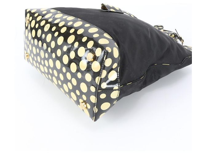 Borsa Tote Louis Vuitton x Yayoi Kusama Dot Infinity Lockit MM Nero Giallo - vista 5
