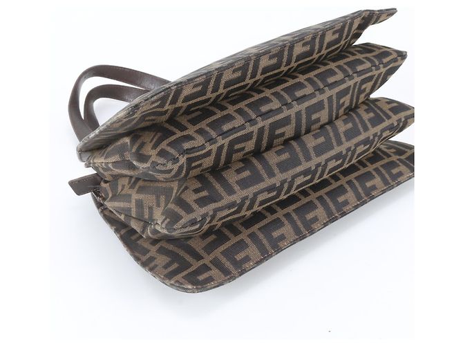 Fendi Zucca Leder-Tote-Bag Braun - Ansicht 5