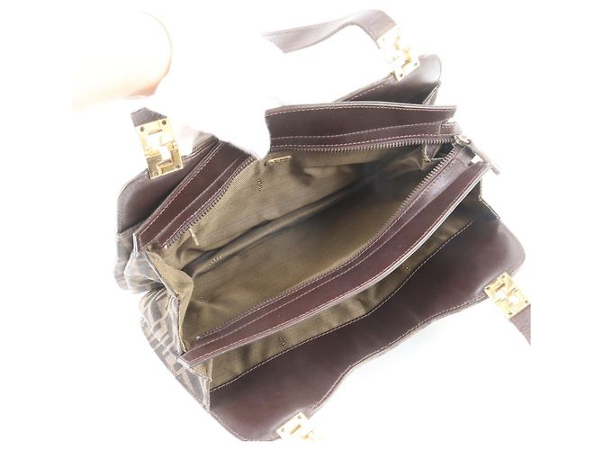 Fendi Zucca Leder-Tote-Bag Braun - Ansicht 7