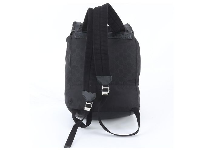 Zaino Gucci GG in nylon e pelle Nero - vista 3