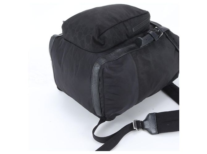 Zaino Gucci GG in nylon e pelle Nero - vista 4