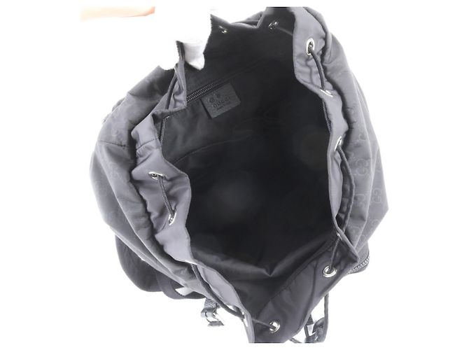 Zaino Gucci GG in nylon e pelle Nero - vista 7