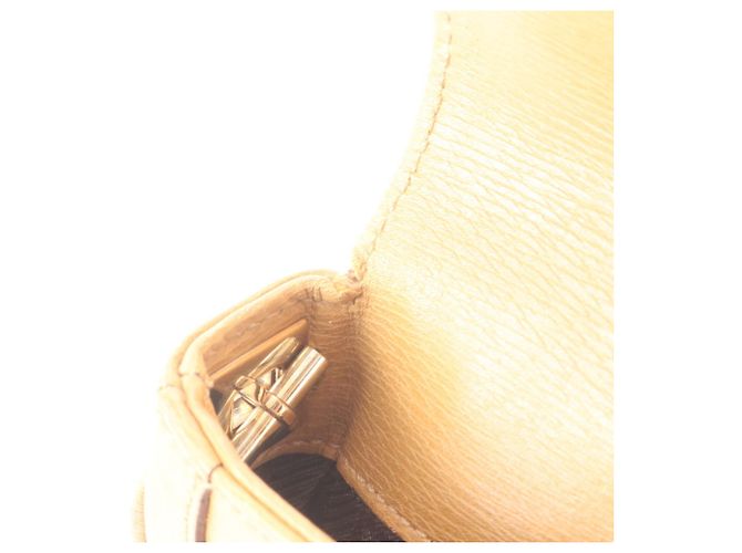 Borsa a tracolla Gucci in pelle marrone con catena - vista 8