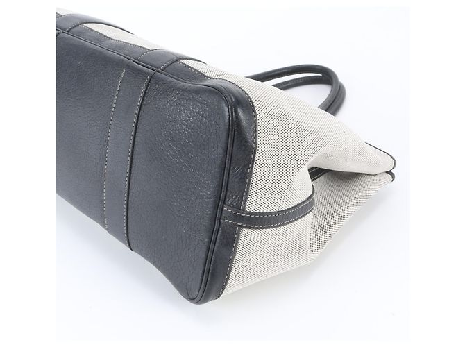 Hermès Hermes Garden Party PM Leder Tote Bag Schwarz Beige - Ansicht 4