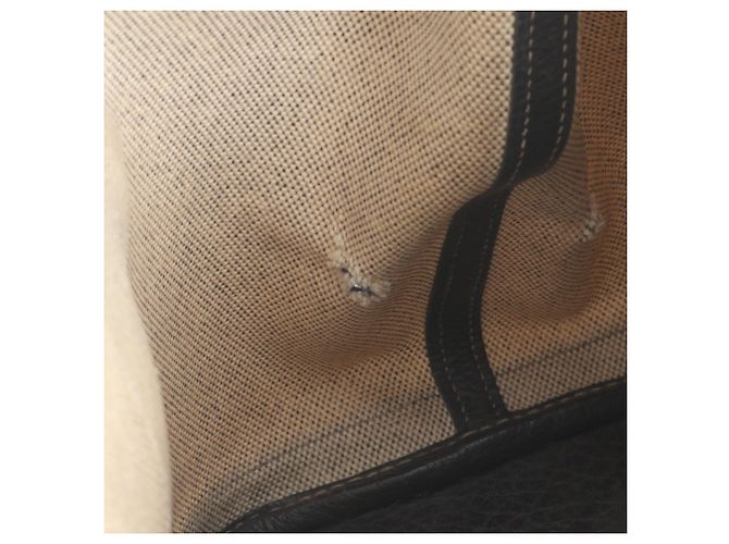 Hermès Hermes Garden Party PM Leder Tote Bag Schwarz Beige - Ansicht 8