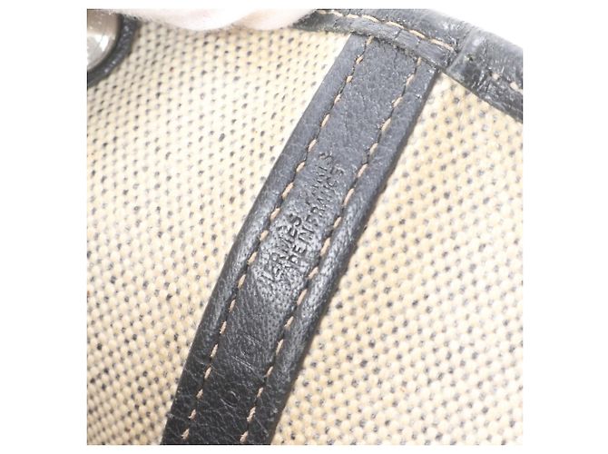 Hermès Hermes Garden Party PM Leder Tote Bag Schwarz Beige - Ansicht 9