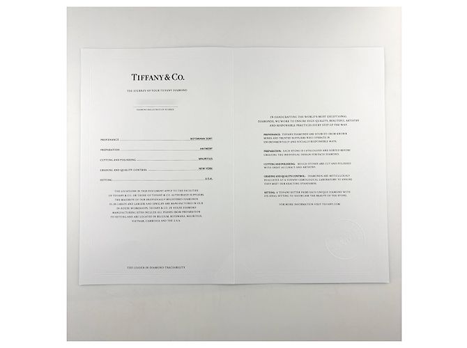 Autre Marque Tiffany & Co. Diamant-Solitärring aus Platin - Ansicht 10
