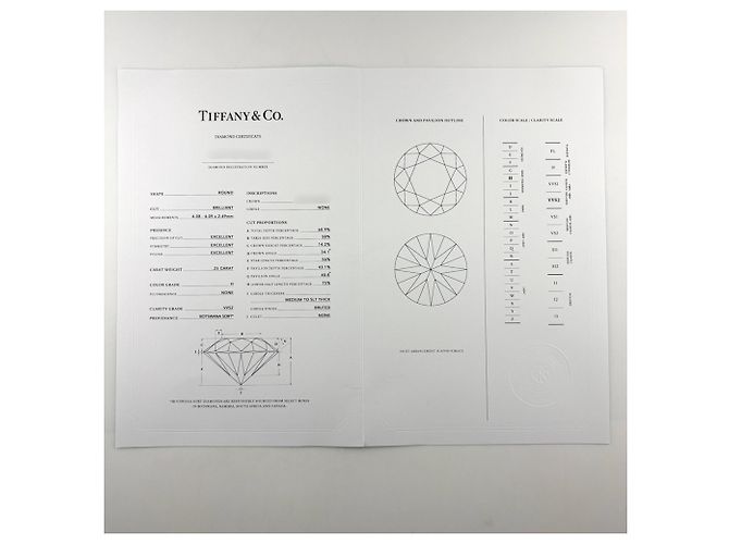 Autre Marque Tiffany & Co. Diamant-Solitärring aus Platin - Ansicht 9