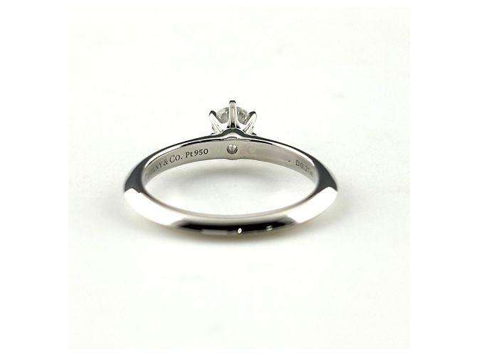 Autre Marque Tiffany & Co. Solitärring aus Platin - Ansicht 5