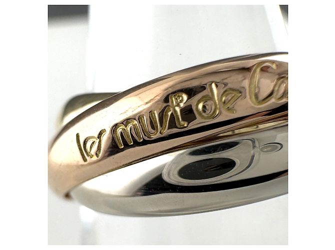Anello Cartier Trinity in oro 18K rosa bianco e giallo - vista 2