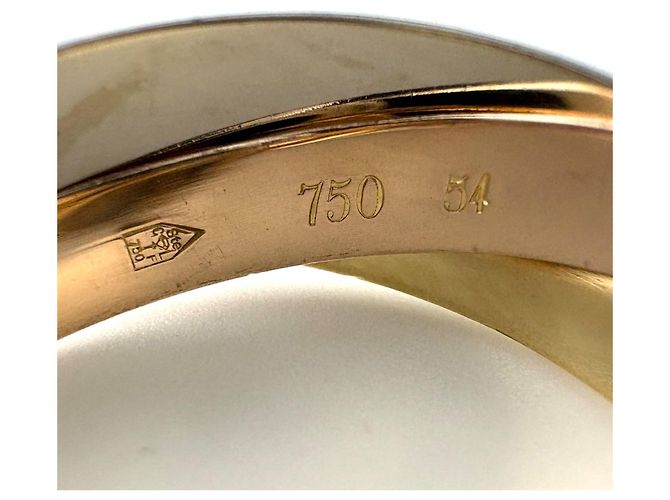 Anello Cartier Trinity in oro 18K rosa bianco e giallo - vista 7