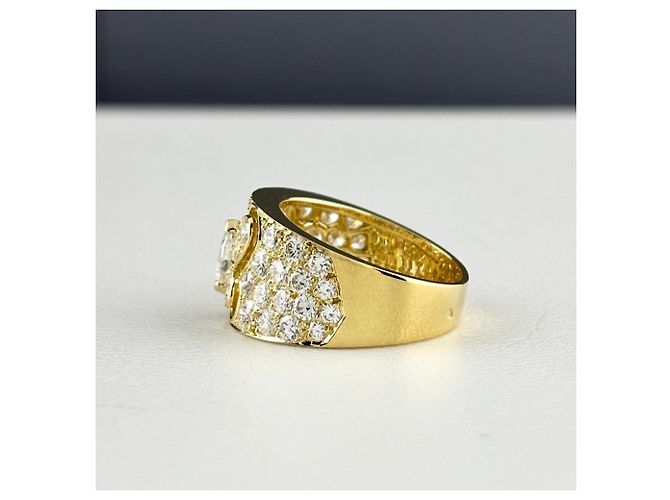 Van Cleef & Arpels Ringband aus 18K Gelbgold mit Diamanten - Ansicht 5