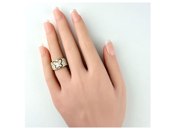 Van Cleef & Arpels Ringband aus 18K Gelbgold mit Diamanten - Ansicht 6