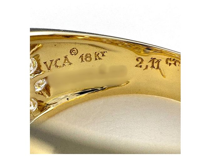 Van Cleef & Arpels Ringband aus 18K Gelbgold mit Diamanten - Ansicht 7