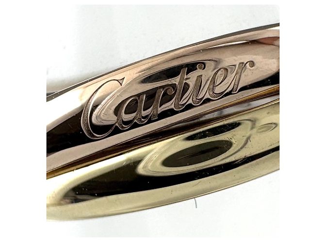 Anello Cartier Trinity in oro bianco rosa e giallo - vista 2