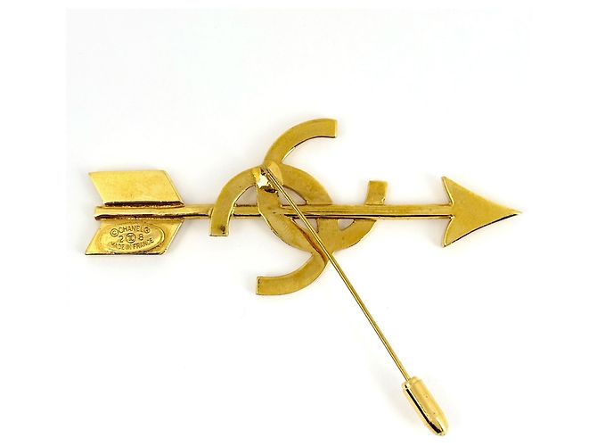 Chanel vergoldete Brosche Golden - Ansicht 2