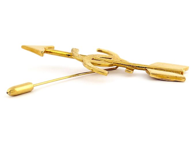 Chanel vergoldete Brosche Golden - Ansicht 3