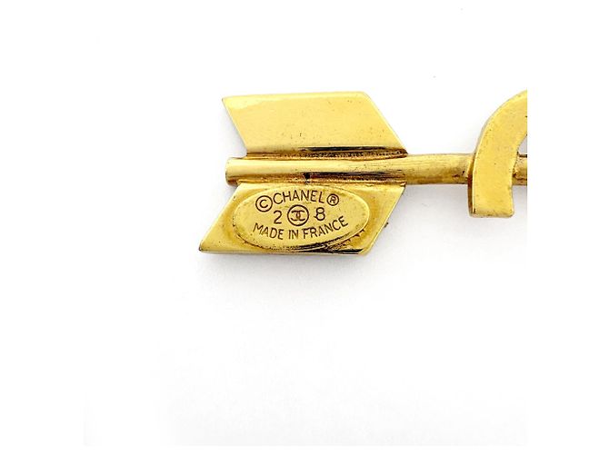 Chanel vergoldete Brosche Golden - Ansicht 6