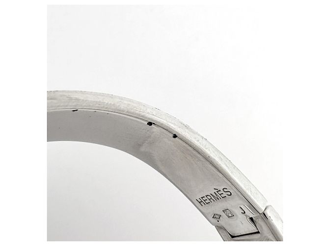 Hermès Hermes Clic H Emaille Armreif Silber Pink - Ansicht 4