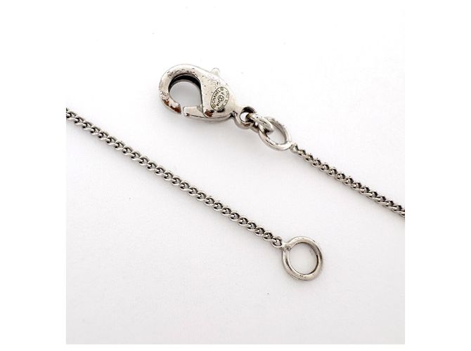 Collana Chanel Argento con logo Coco Mark - vista 3