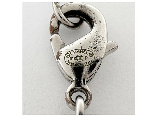 Collana Chanel Argento con logo Coco Mark - vista 4
