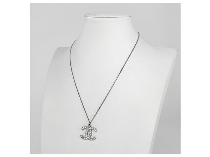 Collana Chanel Argento con logo Coco Mark - vista 5