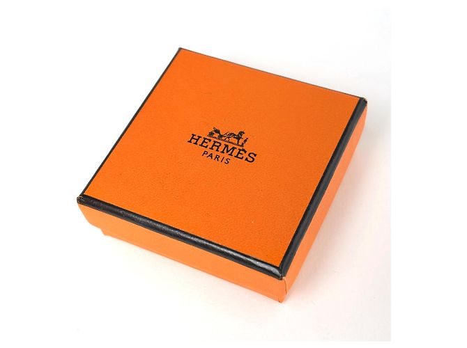 Hermès Hermes Cage d'H H-Cube Ohrstecker Schwarz Golden - Ansicht 6
