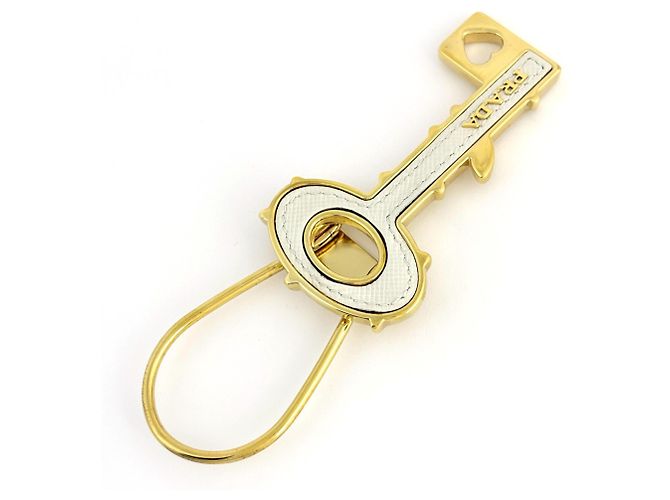 Portachiavi Prada - Oro e Bianco D'oro - vista 2