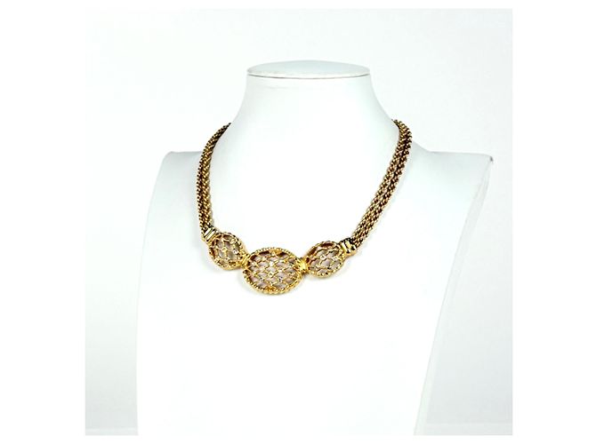 Collana a doppio filo placcata oro Christian Dior D'oro - vista 4