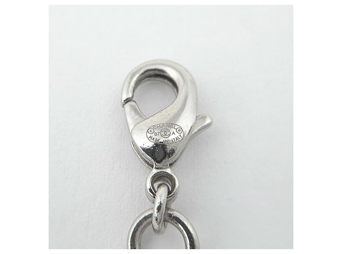 Collar Chanel de strass plateado Plata - vista 5