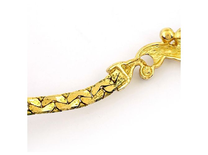 Collana girocollo Christian Dior placcata oro con strass D'oro - vista 4