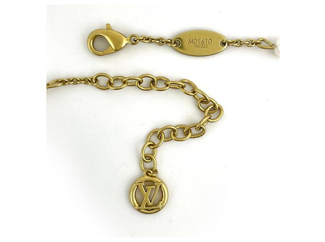 Collana in perle sintetiche e oro Louis Vuitton Louisa GP D'oro - vista 3