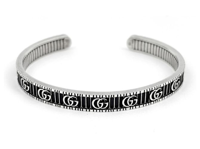 Bracciale Gucci GG Marmont Double G in argento - vista 2