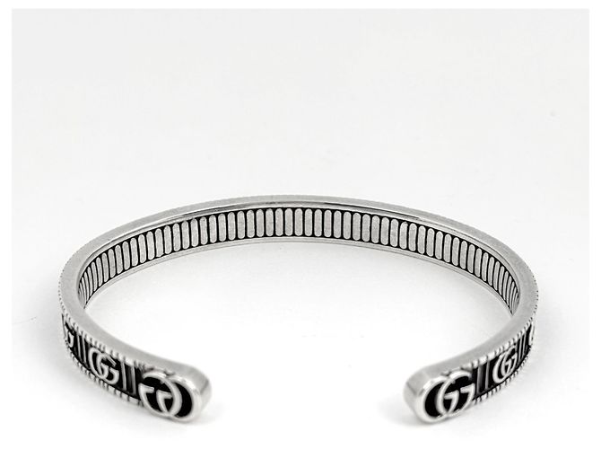 Bracciale Gucci GG Marmont Double G in argento - vista 3