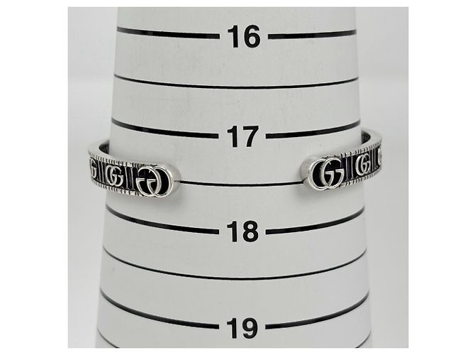 Bracciale Gucci GG Marmont Double G in argento - vista 7