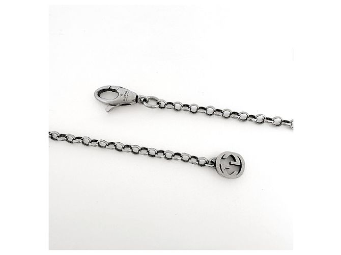 Gucci Interlocking G Flower Halskette Silber - Ansicht 3