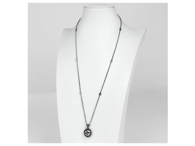 Gucci Interlocking G Flower Halskette Silber - Ansicht 4
