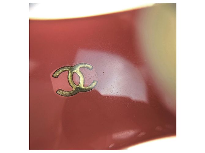 Bangles Chanel in plastica marrone - vista 3
