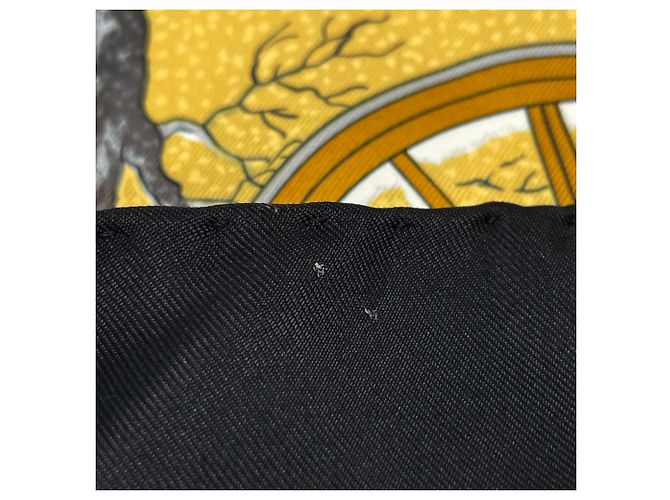 Hermès Hermes Carre 90 L’Hiver en Poste Schal Schwarz Mehrfarben - Ansicht 5