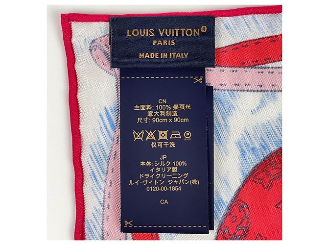 Louis Vuitton Carre 90 Up and Away Scarf Blu Multicolore - vista 2