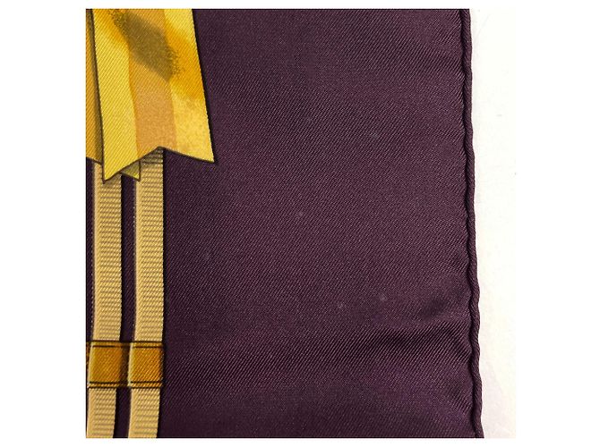 Hermès Foulard Hermes Carre 90 JUMPING Multicolore Porpora - vista 3