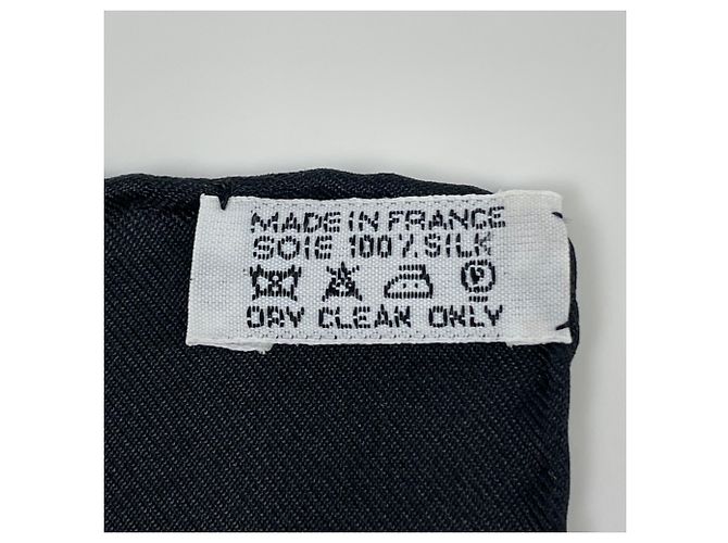 Hermès Carré 90 EN PISTE Seidentuch Schwarz Gelb - Ansicht 2