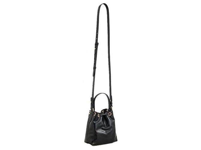 Balmain Mini borsa bucket Pulse in pelle liscia Nero - vista 4