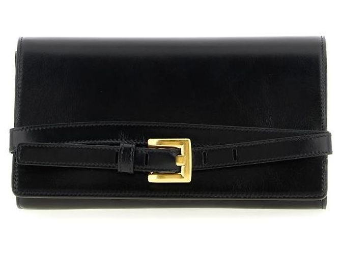 Balmain Carteira com corrente em couro de bezerro Preto - vista 3