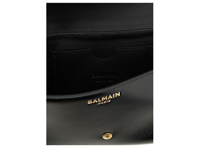 Balmain Carteira com corrente em couro de bezerro Preto - vista 6